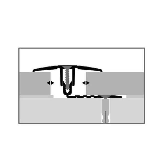 PROVISTON Övergångsprofil Parkettkompensation l 44 mm H 7 - 18 mm L 2700 mm Aluminiumprofil Sand