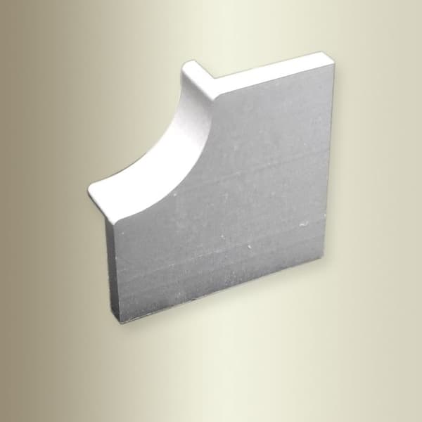 Ändkappa till väggprofil 22 x 22 mm Hålprofil i aluminium Koppling för instick Küberit