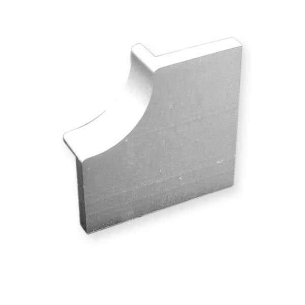Ändkappa till väggprofil 22 x 22 mm Hålprofil i aluminium Koppling för instick Küberit
