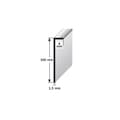 Miniatyrbild 3 av 6: PROVISTON Klisterlist H 100 mm l 6 mm L 2500 mm anodiserad silveraluminium att skruva fast