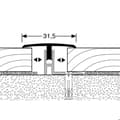 Miniatyrbild 3 av 5: PROVISTON Övergångsprofil Golvkompensation l 31,5 mm H 12 - 17 mm L 900 mm Aluminiumprofil Sabl...