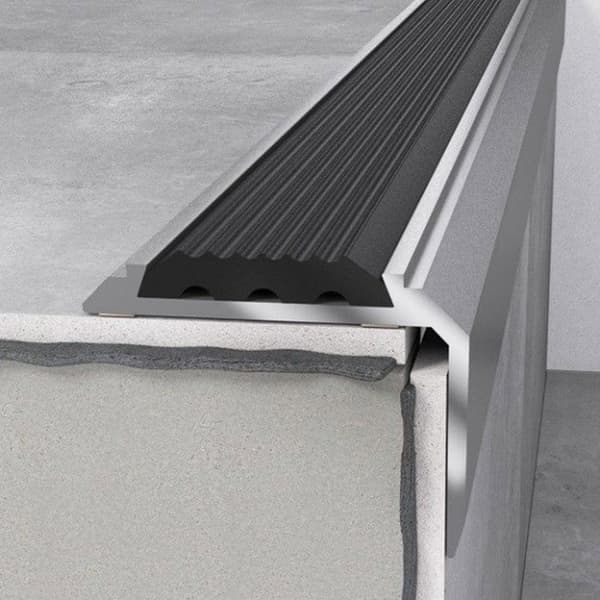 PROVISTON Trappsteg 46 x 30 x 1200 mm Aluminiums hörnprofil silver