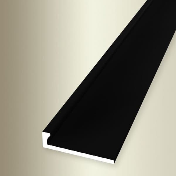 PROVISTON Avslutningsprofil l 21 mm H 2 mm L 2500 mm Pulverlackerad aluminium Ej stansad Svart Ej borrad