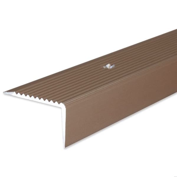 PROVISTON Trappsteg 20 x 40 x 1200 mm Trappsteg Hörnprofil Trapphörnprofil Kombinerad hörnprofil Anodiserad aluminium ljusbrons Perc...