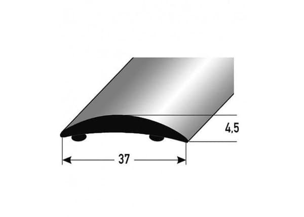 PROVISTON Profil övergång Aluminium anodiserad Mörkbrons l 37 mm H 4.5 mm L 2700 mm självhäftande