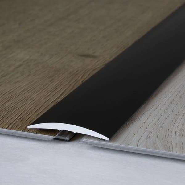 PROVISTON Profil övergång Aluminium anodiserad Mörkbrons l 37 mm H 4.5 mm L 2700 mm självhäftande