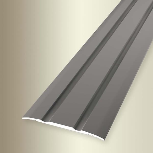 Övergångslist 2.5 x 38 x 2700 mm Anodiserad aluminium övergångsprofil Räfflad Självhäftande Rostfritt stål Küberit