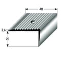 Miniatyrbild 1 av 3: Nedre del 20 x 40 x 1000mm Anodiserad aluminium Grön lysande Att skruva fast