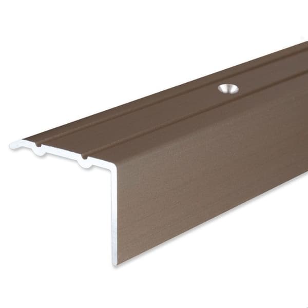 PROVISTON Anodiserad aluminiumvinkel Brun klar l 24.5 mm H 18 mm L 1000 mm Förborrad profil för trappnos.