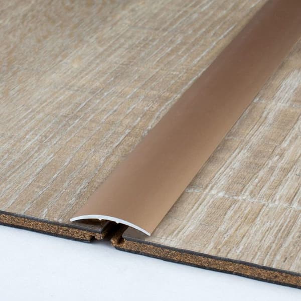 PROVISTON Övergångsprofiler Anodiserad aluminium Lätt bronserad l 28 mm H 1,5 mm L 2700 mm Självhäftande