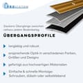 Miniatyrbild 6 av 6: PROVISTON Profil av övergång Aluminium anodiserad Ljusbrons l 50 mm H 4 mm L 2700 mm Förborrad på sidan
