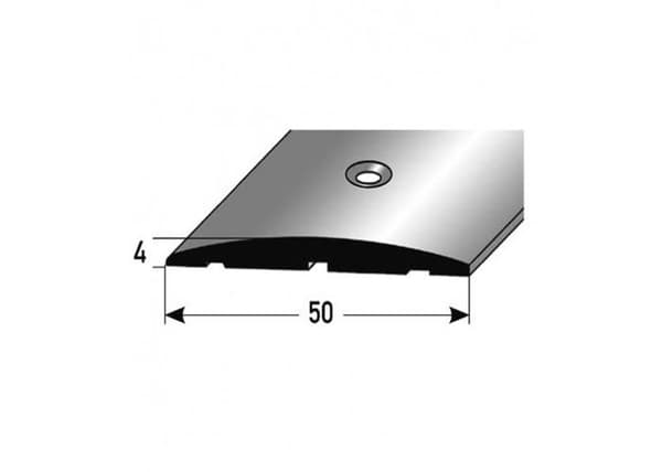 PROVISTON Profil av övergång Aluminium anodiserad Ljusbrons l 50 mm H 4 mm L 2700 mm Förborrad på sidan
