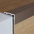 Miniatyrbild 2 av 5: PROVISTON Anodiserad Aluminiumhörnprofil Bronsljus l 24.5 mm H 18 mm L 1000 mm Självhäftande