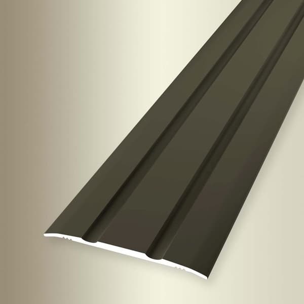 Övergångslist 2.5 x 38 x 1000 mm Anodiserad aluminium övergångsprofil Ribbad Självhäftande Brons K Überit