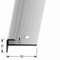 Miniatyrbild 4 av 4: Nez på steg 15 x 30 x 1000 mm Aluminium Vinkelformad med ribbor Küberit inox-look