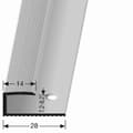 Miniatyrbild 4 av 4: Avslutningsprofil 11 x 28 x 2700 mm Alu Stoppprofil randig Silver Küberit