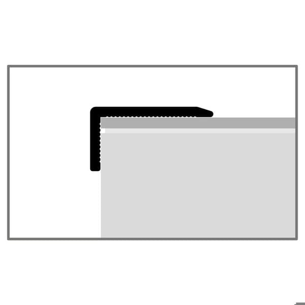 Nez de marche 10 x 20 x 1000mm Alu Cornière Lisse Non percé Diff. s