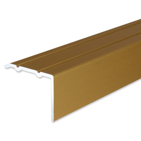 PROVISTON Aluminiumvinkel anodiserad Guld l 24,5 mm H 18 mm Självhäftande Trappnos L 1000 mm