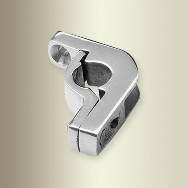 Böjd ögla 33 x 10 x 30 mm glänsande förnicklad mässing 9 mm i diameter Trappstänger Tillbehör Küberit