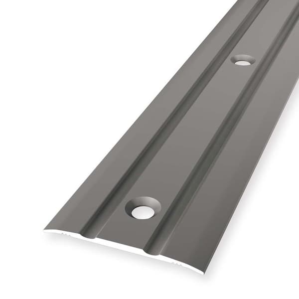 Övergångslist 2.5 x 38 x 1000 mm Anodiserad aluminiumprofil Spårad Centralt borrad Rostfritt stål Küberit