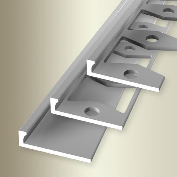 PROVISTON Avslutningsprofil l 21 mm H 4.5 mm L 2500 mm Naturlig aluminium Dubbelprofil K Stämplad sluten