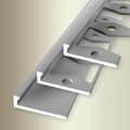 Miniatyrbild 3 av 5: PROVISTON Avslutningsprofil l 21 mm H 4.5 mm L 2500 mm Naturlig aluminium Dubbelprofil K Stämplad sluten
