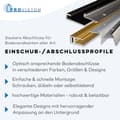Miniatyrbild 4 av 5: PROVISTON Avslutningsprofil l 21 mm H 4.5 mm L 2500 mm Naturlig aluminium Dubbelprofil K Stämplad sluten