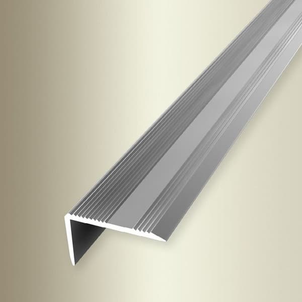 PROVISTON Hörnprofil l 30 mm H 0 - 17 mm L 2500 mm Aluminiumprofil med spår Silver Montering utan borrning