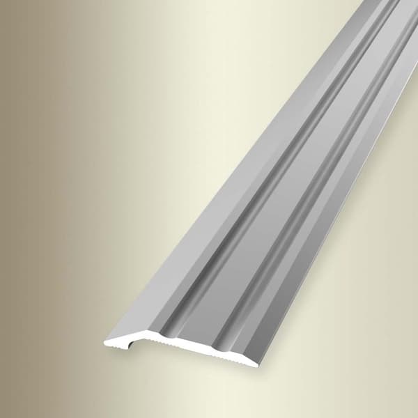 Avslutningsprofil 6 x 30 x 2700 mm Inramningsprofil Anodiserad aluminium Spårad Självhäftande Silver Küberit