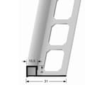 Miniatyrbild 4 av 5: Avslutningsvinkel för kvadratplattor 9 x 31 mm Tjocklek 9 mm stämplad sluten silver