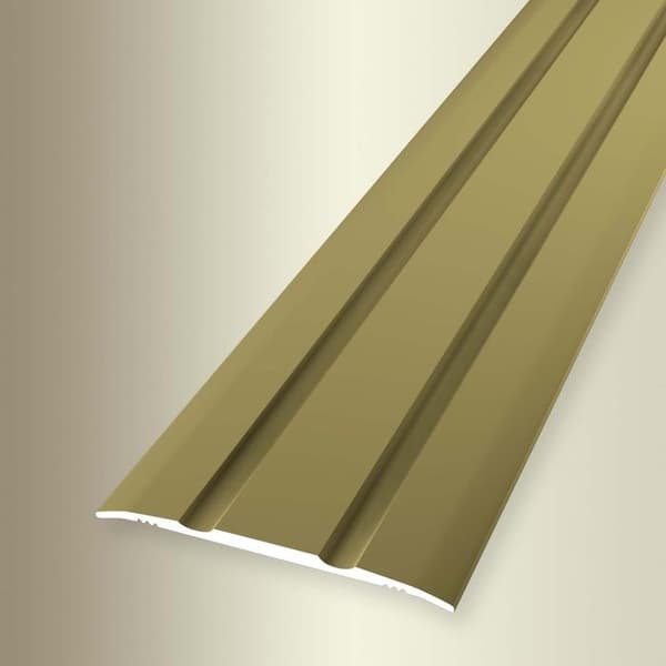 Övergångslist 2,5 x 38 x 1000 mm Anodiserad aluminium Övergångsprofil Räfflad Självhäftande Guld Küberit