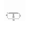 Miniatyrbild 2 av 4: T-profil 6 x 14 x 2700 mm Ouppnert Byggprofil Slät Küberit
