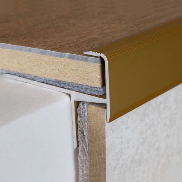 PROVISTON Profil för trappnos i aluminium 33 x 133 x 1000 mm Silverfärgad