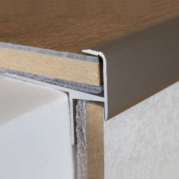 PROVISTON Profil för trappnos i aluminium 33 x 133 x 1000 mm Silverfärgad