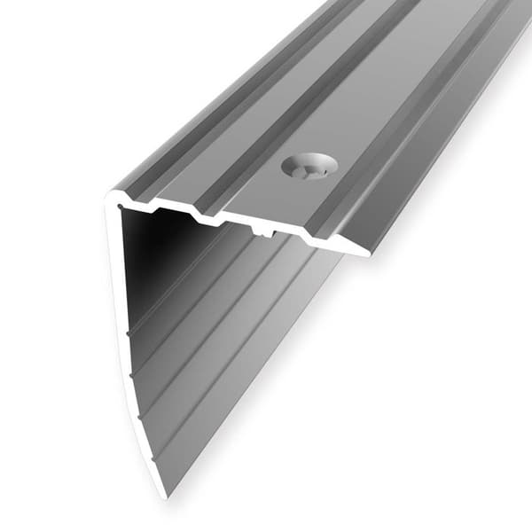 Nez de marche 43 x 31 x 2500 mm Aluminium Cornière striée Argent Küberit
