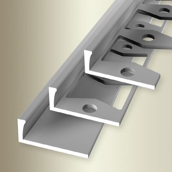 PROVISTON Avslutningsprofil l 22,5 mm H 10,3 mm L 2500 mm Polerat rostfritt stål Dubbelprofil K Stansad sluten