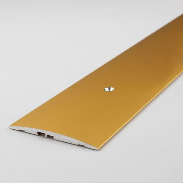 PROVISTON Profil övergång Aluminium anodiserad guld l 58 mm H 4 mm L 2700 mm Genomborrad på sidan