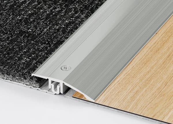 Profileringslist 11 x 40 x 1000 mm Aluminium Tröskellista Silver Küberit