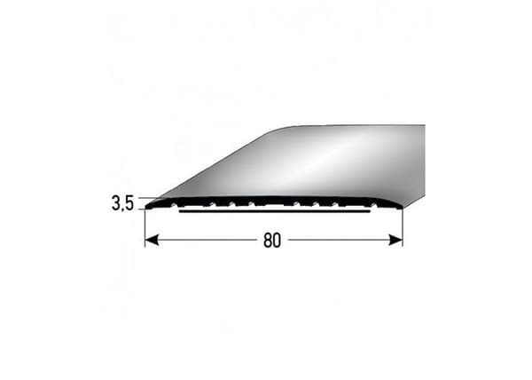 PROVISTON Profil av aluminium anodiserat guld l 80 mm H 3.5 mm L 2700 mm Självhäftande