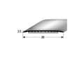 Miniatyrbild 2 av 4: PROVISTON Profil av aluminium anodiserat guld l 80 mm H 3.5 mm L 2700 mm Självhäftande