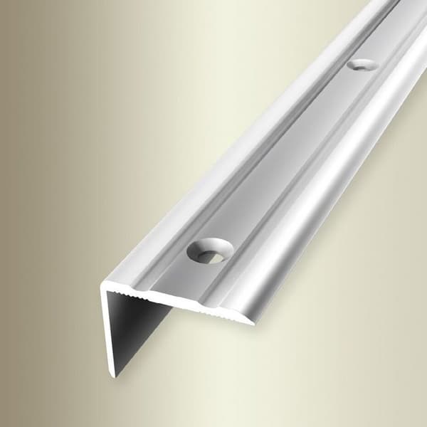 PROVISTON Hörnlist l 24,5 mm H 0 - 17 mm L 900 mm Anodiserad Aluminium Med spår Lätt att böja Silver Fäst med fördjupning