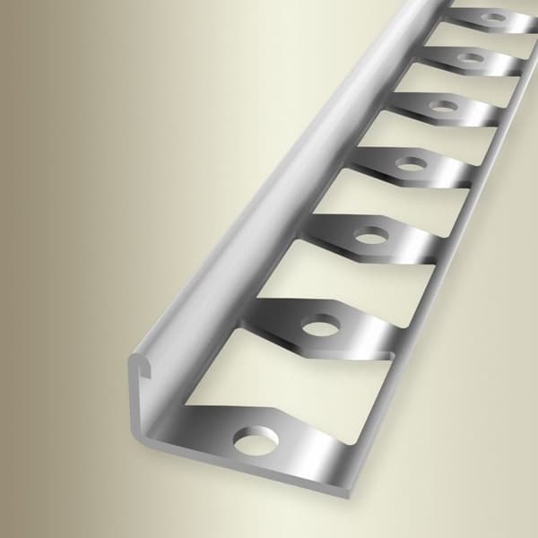 Kakelvinkel 14 x 22.5 mm Tjocklek kakel 12.5 mm inox stansad