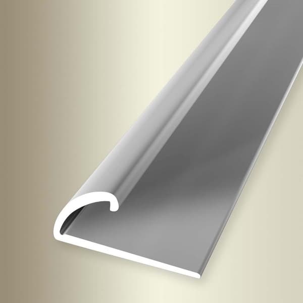 Färdigprofil 11,5 x 26 x 2700 mm Aluminium Stopprofil Slät Silver Küberit