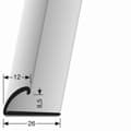 Miniatyrbild 4 av 4: Färdigprofil 11,5 x 26 x 2700 mm Aluminium Stopprofil Slät Silver Küberit