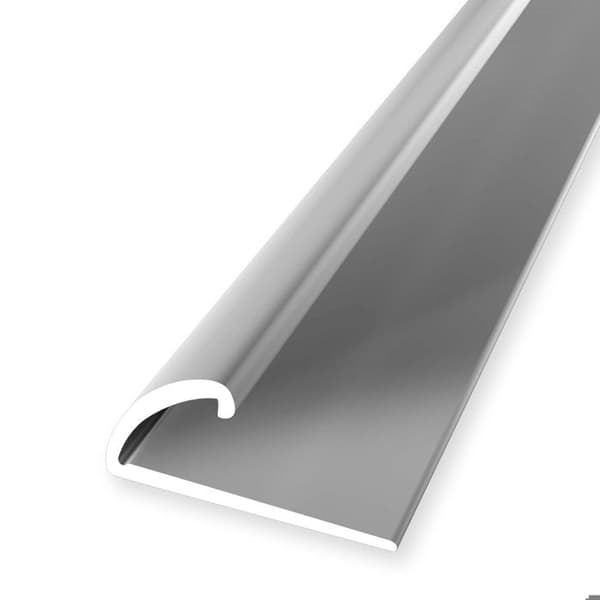 Färdigprofil 11,5 x 26 x 2700 mm Aluminium Stopprofil Slät Silver Küberit