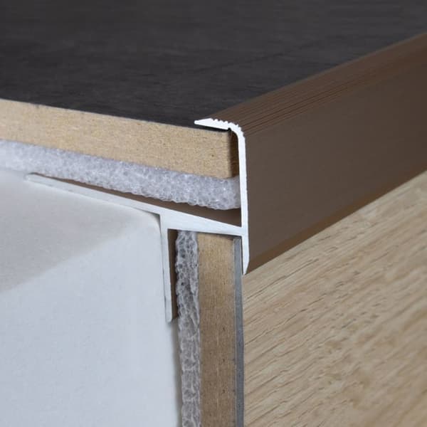 PROVISTON Profil för trappnos Aluminiumvinkel 33 x 153 x 1000 mm Silverfärgad