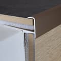 Miniatyrbild 3 av 6: PROVISTON Profil för trappnos Aluminiumvinkel 33 x 153 x 1000 mm Silverfärgad