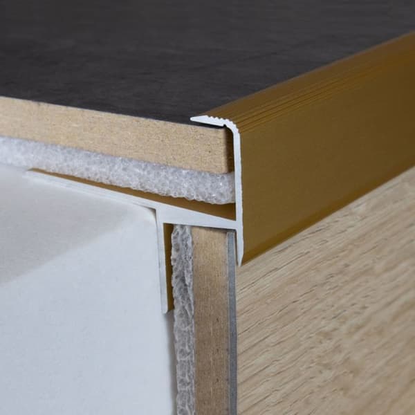 PROVISTON Profil för trappnos Aluminiumvinkel 33 x 153 x 1000 mm Silverfärgad
