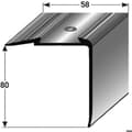 Miniatyrbild 3 av 6: Kantbalk 80 mm x 58 mm anodiserad aluminium