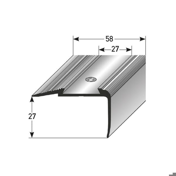 PROVISTON Trappsteg 27 x 58 x 1000 mm Trappsteg Hörnlist Kombination Hörnlist Anodiserad aluminium Ljus brons Perc...